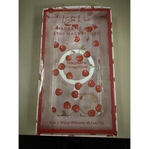 Isla Rae Protective iPhone Case 13 / 14 / 15 MagSafe Magnetic Cherries Cherry